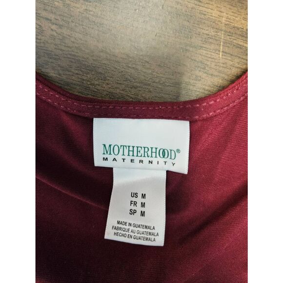 Motherhood Maternity Wine Red Wrap Dress Size Medium - Picture 7 of 7